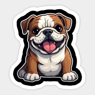 Cute Bulldog Dogs Funny English Bulldog Sticker